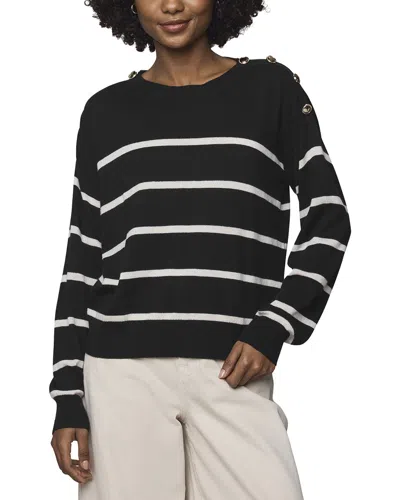 Splendid Stephanie Stripe Sweater In Black