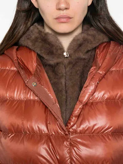 Herno Quilted Down Jacket In Brown