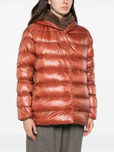 Herno Quilted Down Jacket In Brown