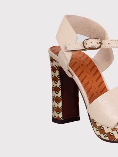 Chie Mihara Patterned-heel Cross-over Sandals In Multi