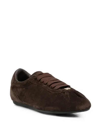 Dolce & Gabbana Low Split Sneaker In Brown