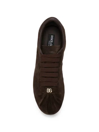 Dolce & Gabbana Low Split Sneaker In Brown
