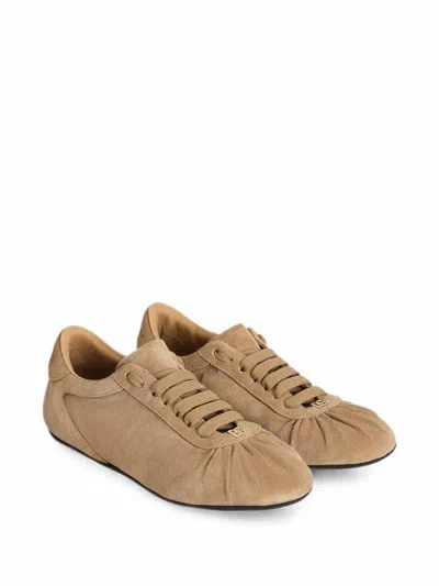 Dolce & Gabbana Low Split Sneaker In Beige
