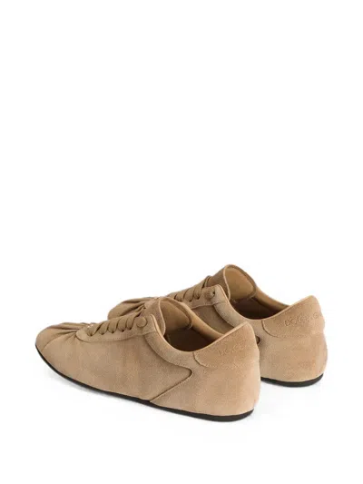 Dolce & Gabbana Low Split Sneaker In Beige