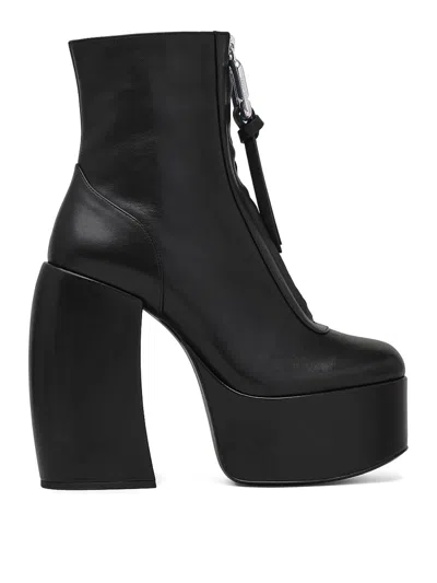 Marc Jacobs The Gigi Platform Ankle Boots In Black