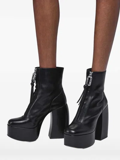 Marc Jacobs The Gigi Platform Ankle Boots In Black