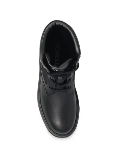 Moncler Aurea Waterproof Combat Boots In Black