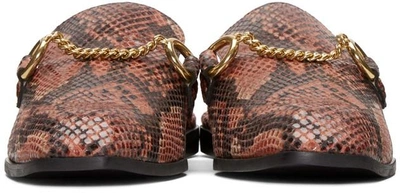 Stella Mccartney Python-effect Faux-leather Backless Loafers