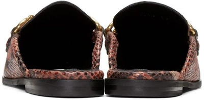 Stella Mccartney Python-effect Faux-leather Backless Loafers