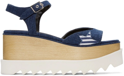 Stella Mccartney Blue Star Denim Elyse Sandals