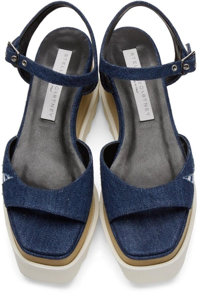 Shop Stella Mccartney Blue Star Denim Elyse Sandals