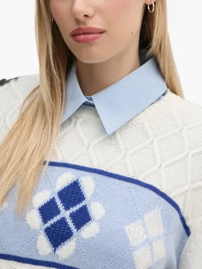 Benetton Argyle-pattern Sweater In Multi