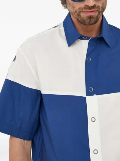 Benetton Checked-pattern Buttoned Shirt In Blue