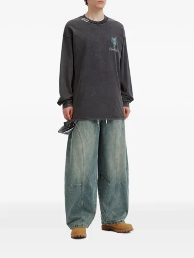 Musium Div. Panelled Drawstring Jeans In Green