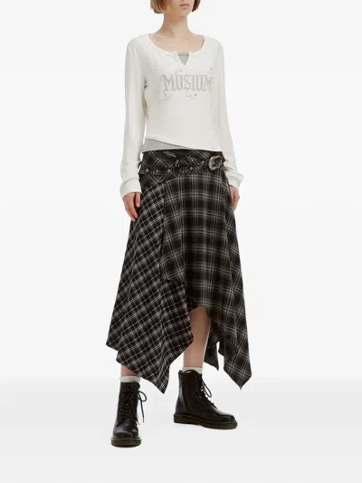 Musium Div. Logo-print Layered-effect T-shirt In Brown
