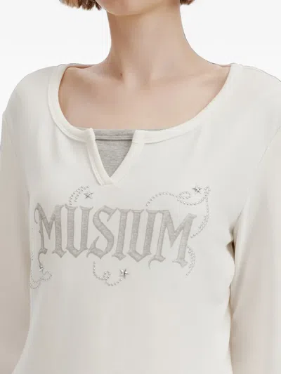 Musium Div. Logo-print Layered-effect T-shirt In Brown
