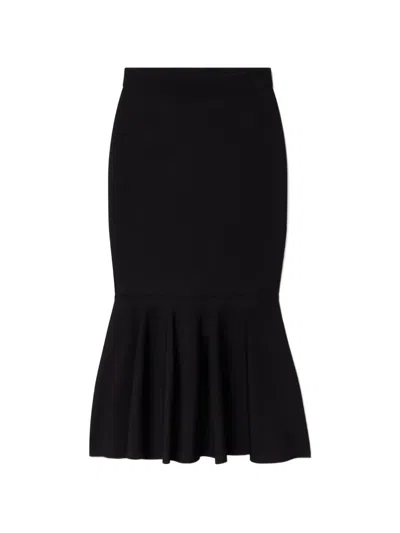 Stella Mccartney Compact-knit Flared Midi Skirt In Pattern
