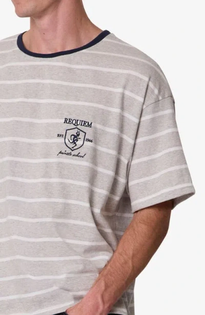 Mnml Striped Ringer T-shirt In Gray
