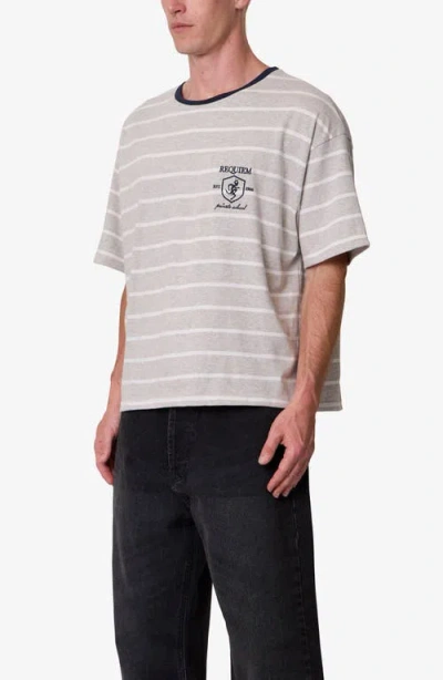 Mnml Striped Ringer T-shirt In Gray
