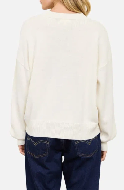 Blu Pepper Dog Pullover Sweater In White