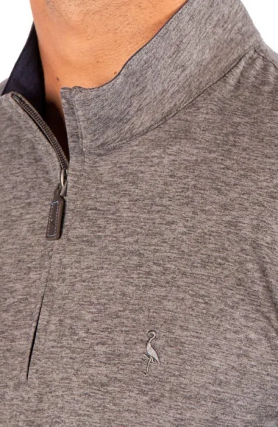 Tailorbyrd Brushed Melange Quarter Zip Pullover In Gray