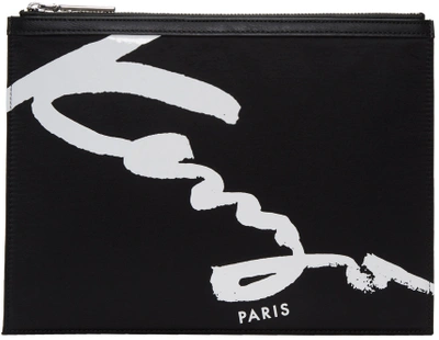 Kenzo Black Essentials Logo Pouch