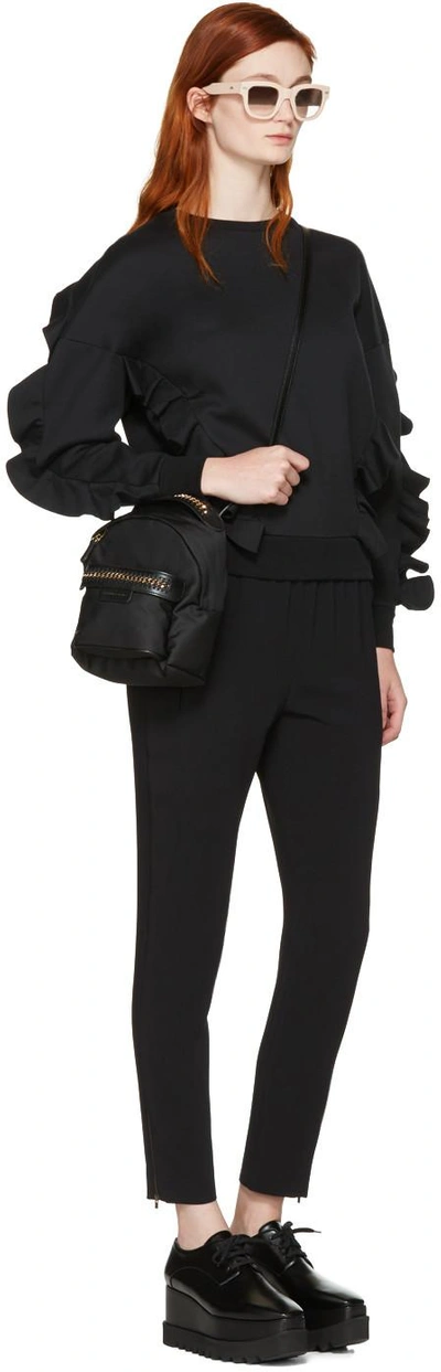 Shop Stella Mccartney Black Mini Falabella Go Backpack