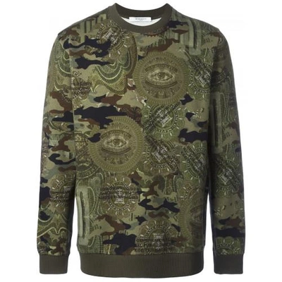 Shop Givenchy Camouflage Print Sweatshirt