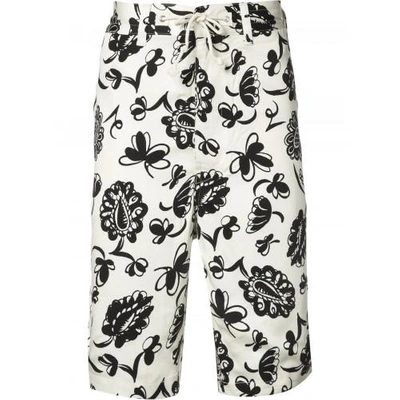 Shop Junya Watanabe Floral Bermuda Shorts
