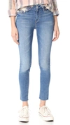Mother The Looker Fray Ankle Skinny Jeans In One Smart Cookie