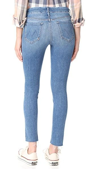 Shop Mother The Looker Ankle Fray Jeans In Birds Of Paradise