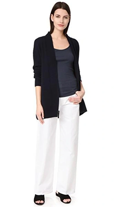 Vince Ribbed Scoop-neck Tank Top In Coastal