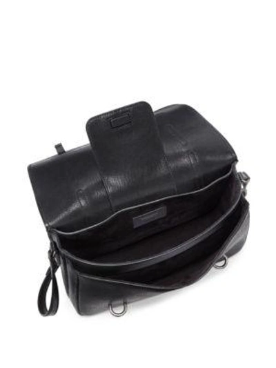 Shop Saint Laurent Large Charlotte Leather Messenger Bag In Black