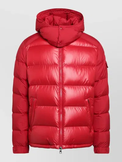 Moncler Maya Jacket Quilted Nylon Down Jacket In Red
