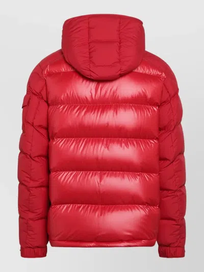 Moncler Maya Jacket Quilted Nylon Down Jacket In Red