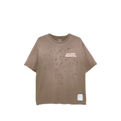Satisfy Mothtech Distressed T-shirt In Brown