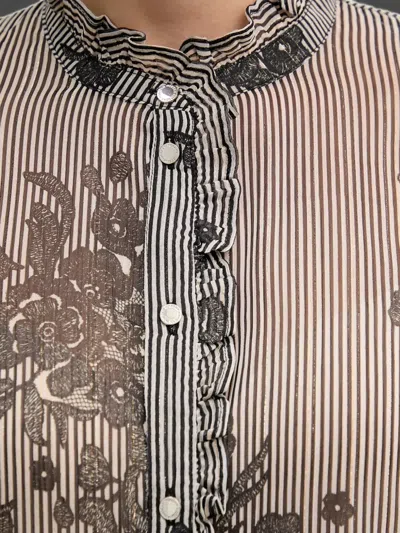 Morgan Ruffled Floral Blouse In Multi