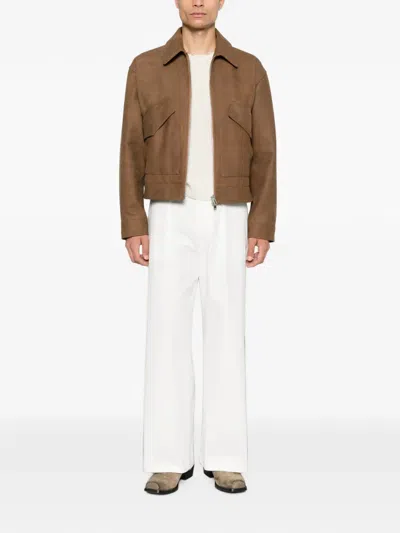 Second / Layer Revival Flight Leather Jacket In Brown