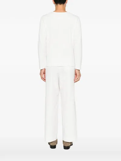 Second / Layer Zero Thermal Waffle-knit T-shirt In White