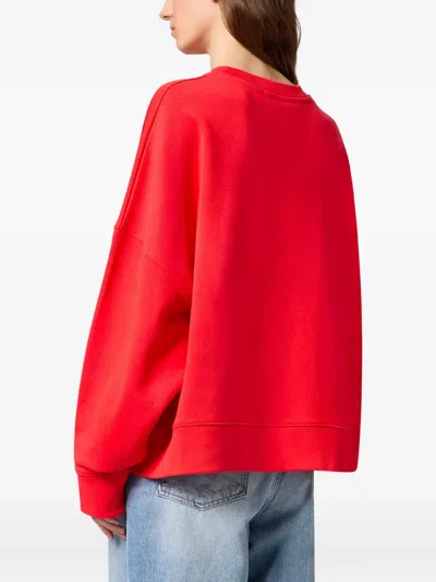 Msgm Cat-patch Sweatshirt In Red