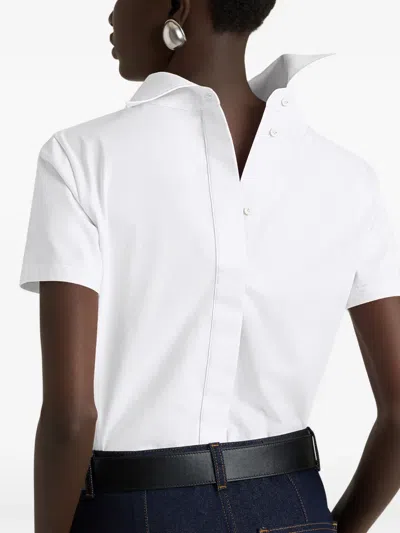 Givenchy Logo Embroidered High-neck Top In White