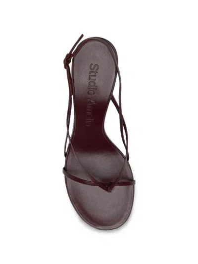 Studio Amelia Wishbone Leather Sandals In Multi