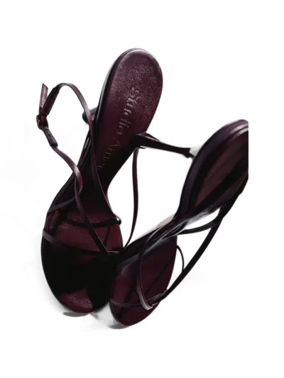 Studio Amelia Wishbone Leather Sandals In Multi