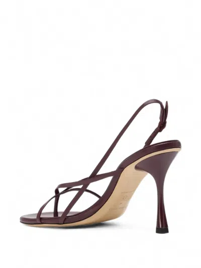 Studio Amelia Wishbone Leather Sandals In Multi