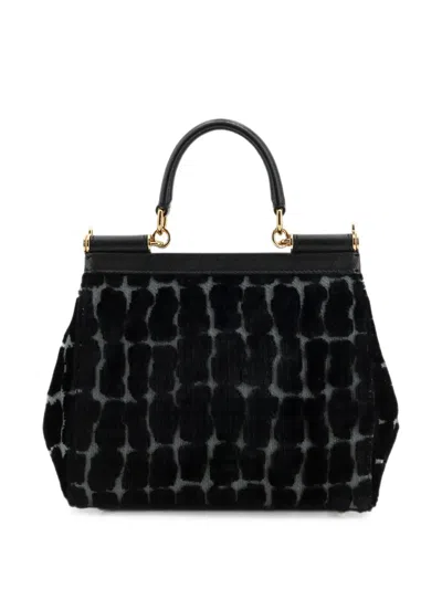 Dolce & Gabbana Sicily Leopard-pattern Shoulder Bag In Pink