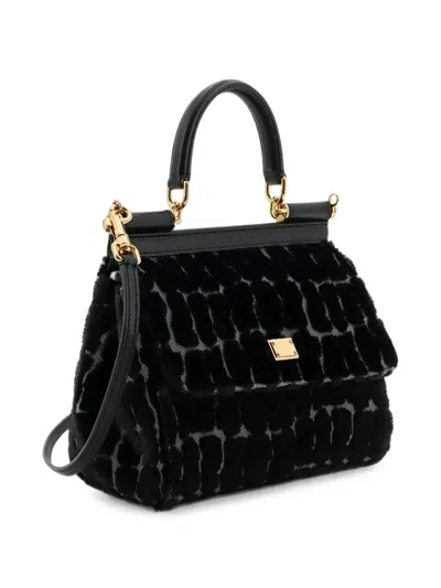 Dolce & Gabbana Sicily Leopard-pattern Shoulder Bag In Pink