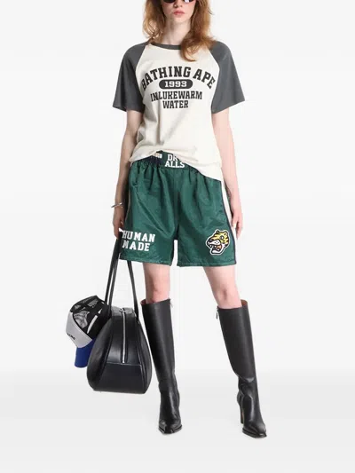 A Bathing Ape Raglan-sleeve T-shirt In Neutrals