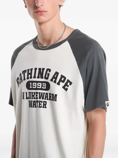 A Bathing Ape Raglan-sleeve T-shirt In Neutrals