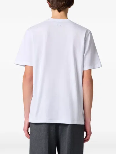 Msgm Slogan-print T-shirt In White