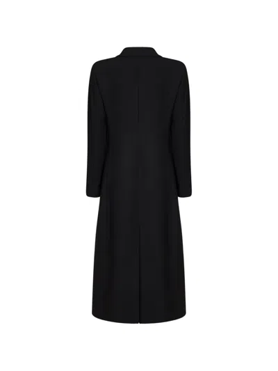 Jil Sander Single-breasted Lapel-collar Coat In Black